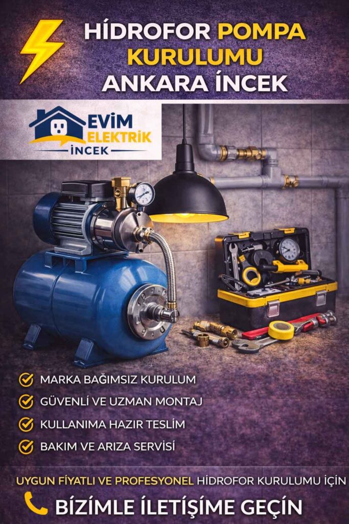 Hidrofor Pompa Kurulumu Ankara İncek
